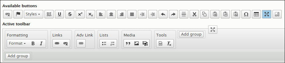 Button being added to the editor toolbar