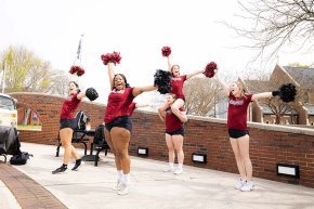 Cheering at Bears Give Back