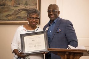 Margaret Pope with Avery Staley