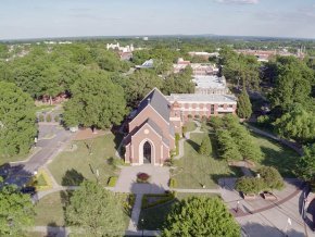 Aerial view of campus