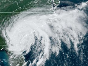 View of Tropical Storm Debby in Southeast U.S.