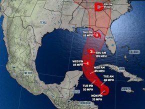 Hurricane Helene Projected Path Weather Map